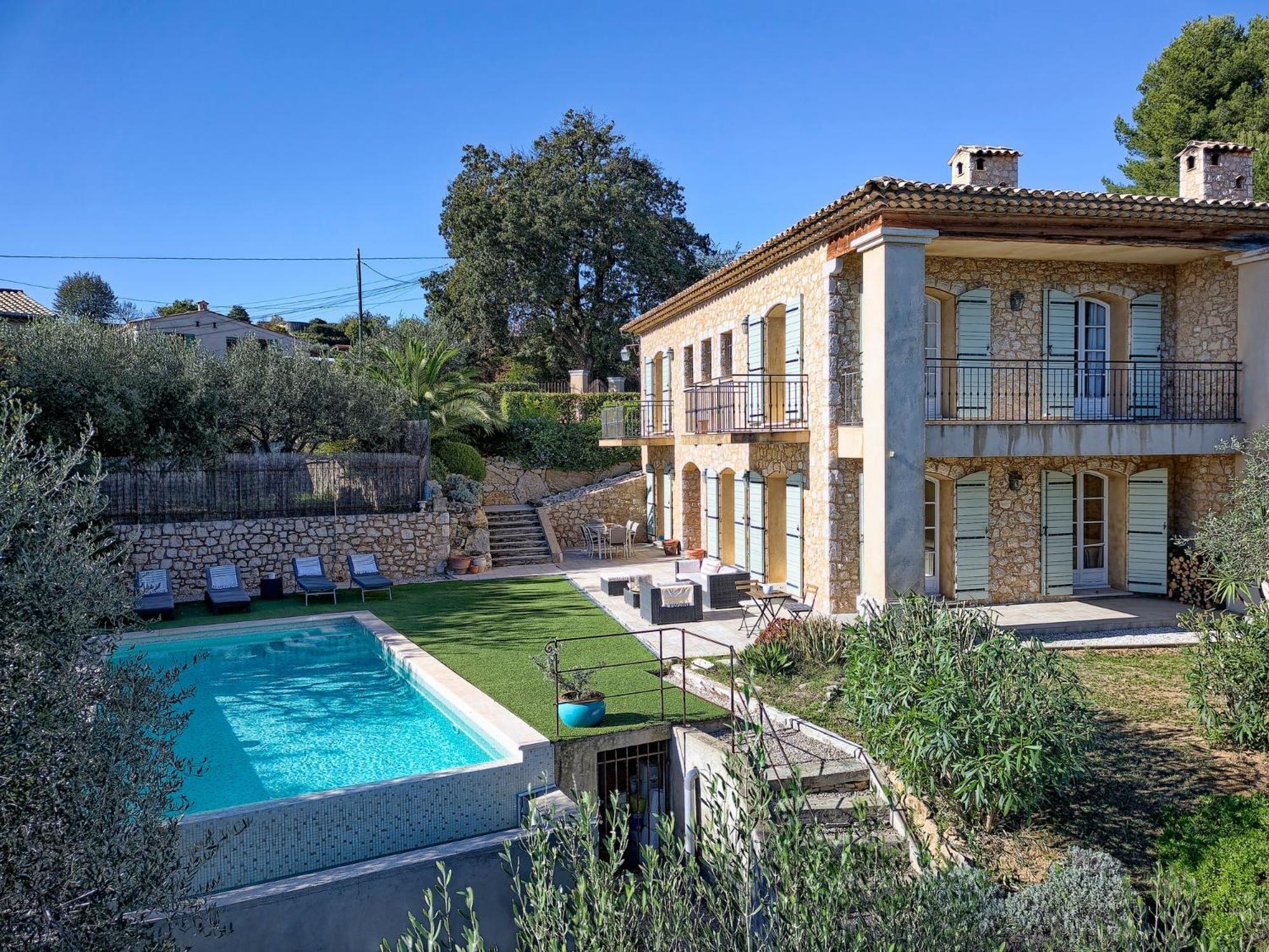 Villa Bastide D'Architecte En Pierre Cagnes-sur-Mer Exterior foto