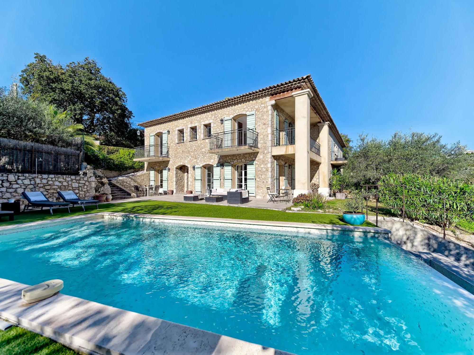 Villa Bastide D'Architecte En Pierre Cagnes-sur-Mer Exterior foto